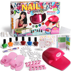 FUN KIDZ Nail Art Kit packaging shows full contents for easy setup and play