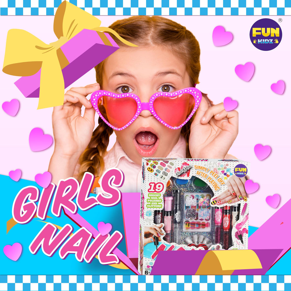 FUN KIDZ Metallic Glitter Pack adds sparkle to nail art.