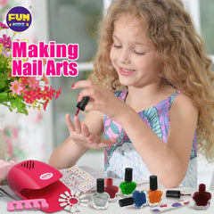 FUN KIDZ nail dryer in action with warm air for fast drying