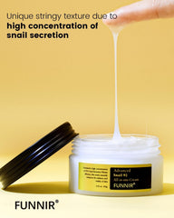 FUNNIR ingredients highlight snail mucin with hyaluronic acid and betaine