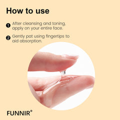 Applied FUNNIR Snail Mucin 96% Essence absorbs quickly without heaviness