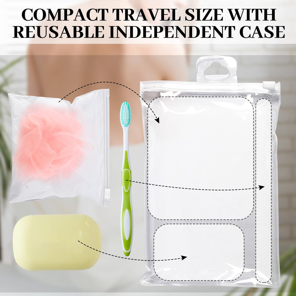 Funnymoom loofah case and travel bag keep items organized.