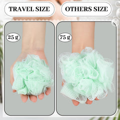 Pastel Funnymoom loofah foaming quickly for a rich lather.