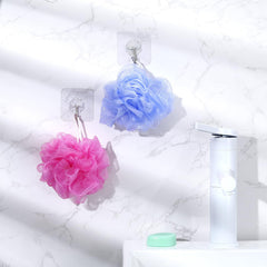 Six-pack Funnymoom travel loofahs with bags, great for gifting or sharing.