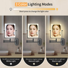 FUNTOUCH 360-degree rotation for easy viewing during makeup or shaving.