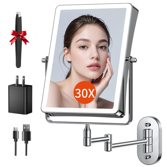 FUNTOUCH 1x face-view mirror for full makeup visibility in bright bathroom light
