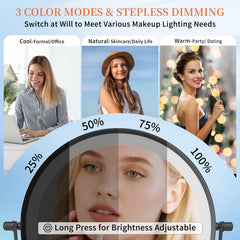 Dimmable brightness control on the FUNTOUCH mirror