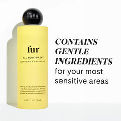 Creamy milky-lather from Fur All Body Wash hydrates skin