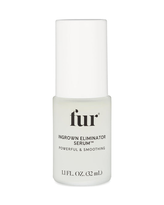 Fur Ingrown Eliminator Serum bottle for post-hair removal smoothing.