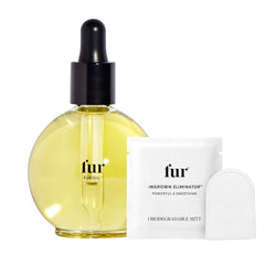 Fur Oil bottle with dropper for easy application to skin and hair.