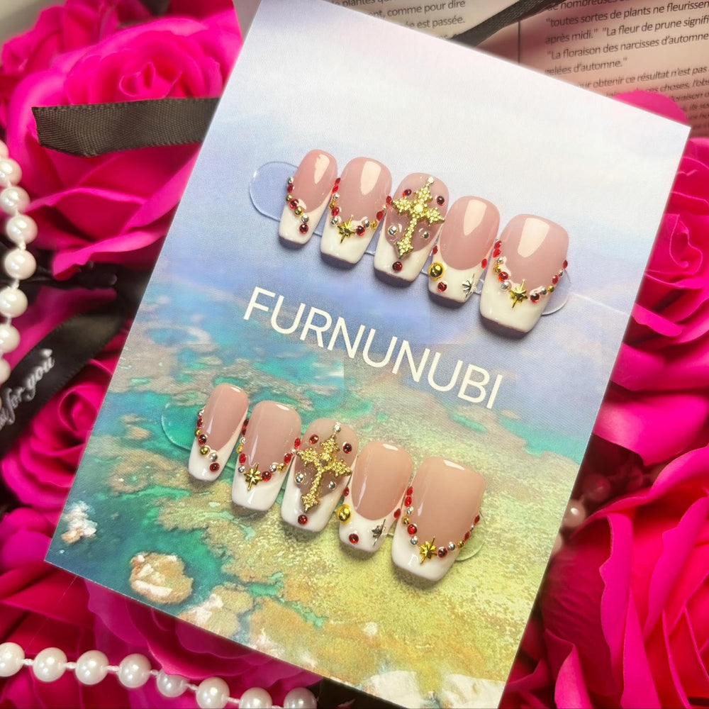 FURNUNUBI 3D pink design nails add texture and personality to any look