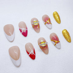 FURNUNUBI white French tip nails offering clean, professional appeal.