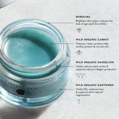 Furtuna Skin Rinascita Olive Replenishing Balm application swatch demonstrates hydration.