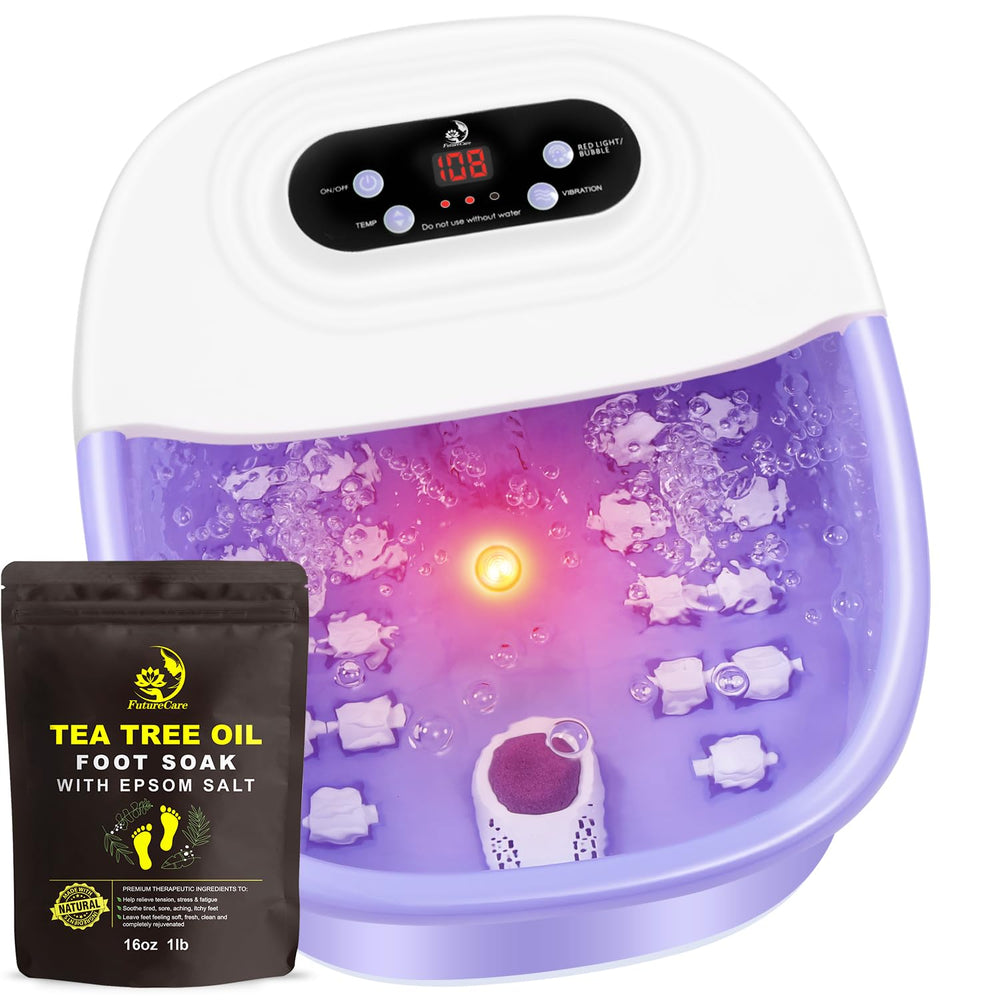 FutureCare foot-spa-inside-water-view suggests a complete at-home pedicure setup.