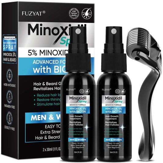 FUZYAT 5% Minoxidil spray kit front view for hair growth support
