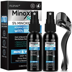FUZYAT 5% Minoxidil spray kit front view for hair growth support