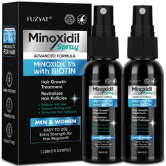 FUZYAT Minoxidil spray bottle for targeted scalp application.