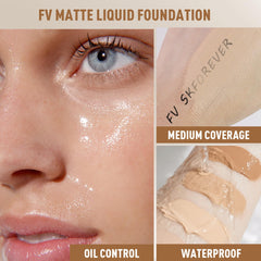 FV 2 Pack Waterproof Foundation application-swatch demonstrates buildable coverage