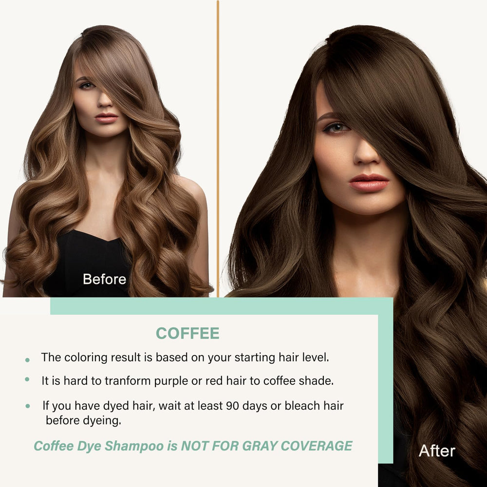 Applying Fvquhvo brown hair dye shampoo on dry hair for gray coverage.