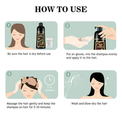 Fvquhvo Cherry Brown Hair Dye Shampoo color result seen instantly