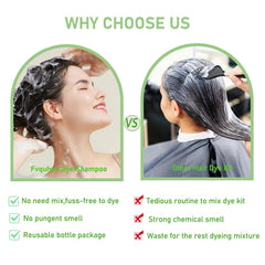 Fvquhvo Cherry Brown Hair Dye Shampoo massage through strands for even tone