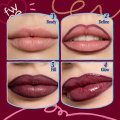 Fwee in-hand display illustrates on-the-go lip color application.