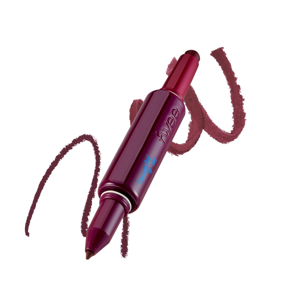 Fwee Pretty Savage dual-stick lip liner in action for precise, long-lasting color.