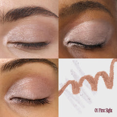 Close-up of cotton-powder finish on skin by Fwee shadow for crease prevention