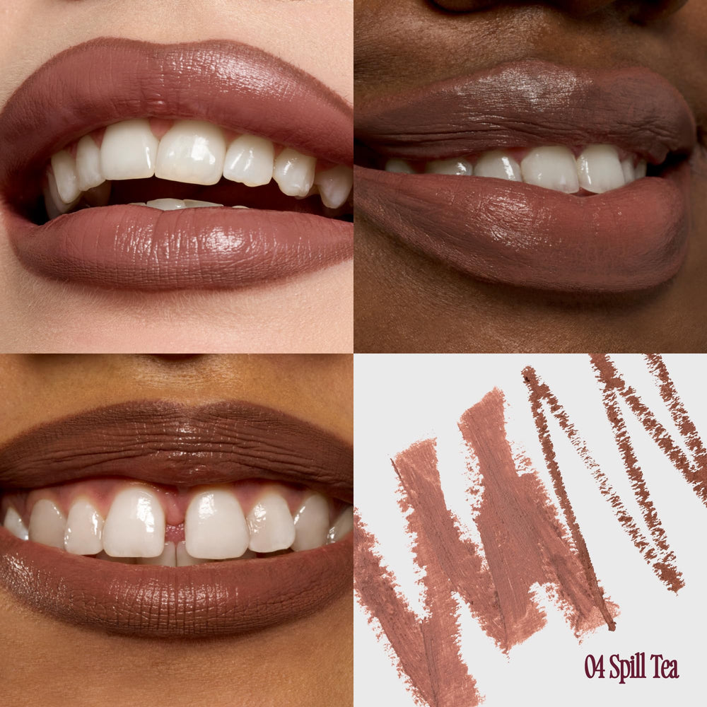 Fwee Spill Tea lipliner application close-up for precise lining