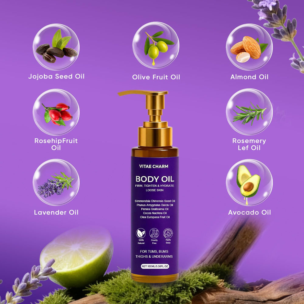FWPTEI Vitae Charm bottle closeup highlights premium cold-pressed oils for skin nourishment