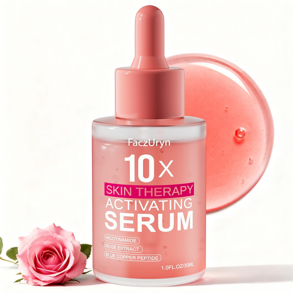 Fymiox Red Light Serum bottle highlighted for daily skincare routine and hydration