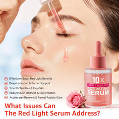 Non-greasy, fast-absorbing serum texture on skin