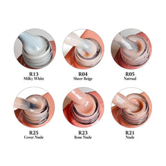 FZANEST sheer nude pink gel color for natural-looking nails