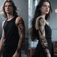 Gabizafia full-arm sleeve Bible verse tattoo for meaningful daily wear.