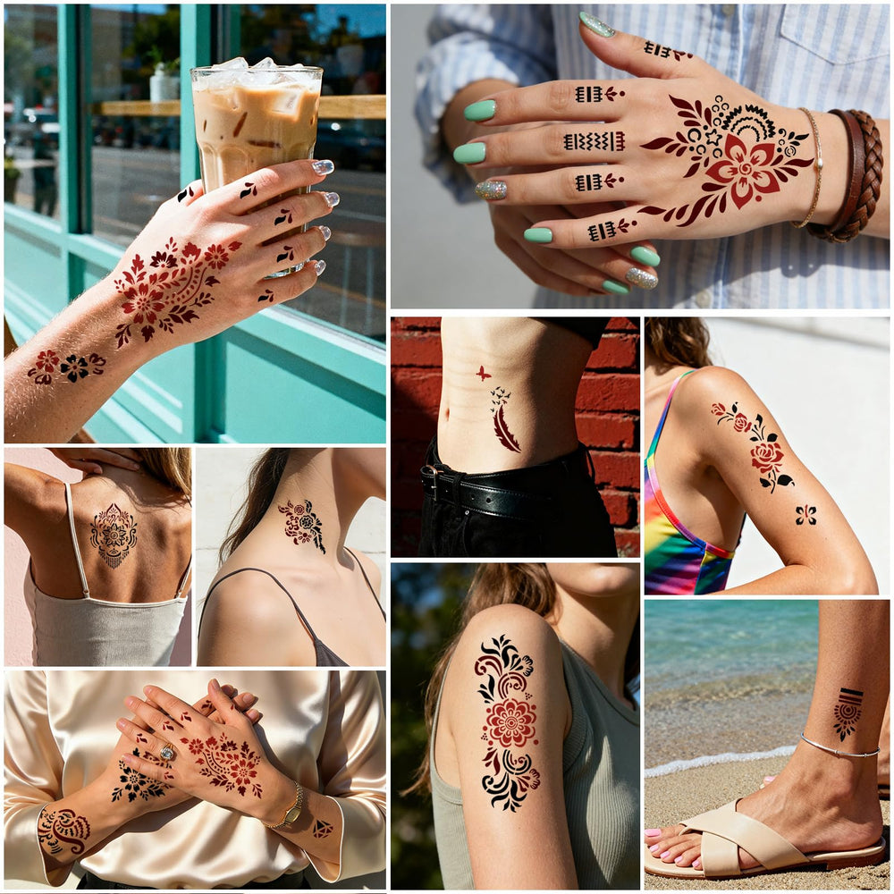 Gabizafia stencil application on skin enables bold, beginner-friendly body art