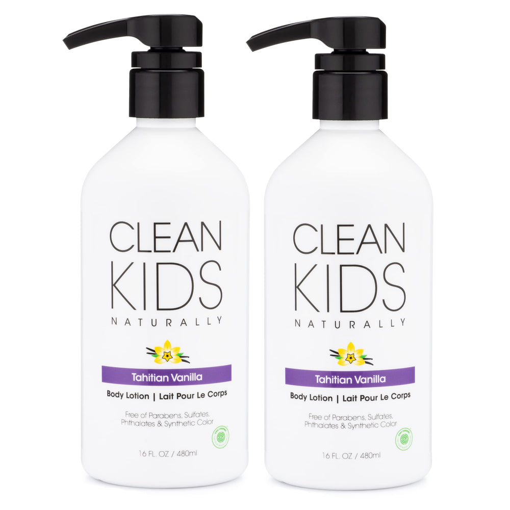 Gabriel Cosmetics Clean Kids Tahitian Vanilla bottle for gentle daily moisture