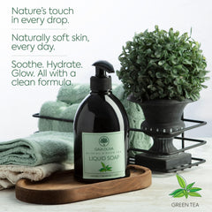 Close-up of rich olive oil lather from GAIA Oliva soap for hydrated hands.