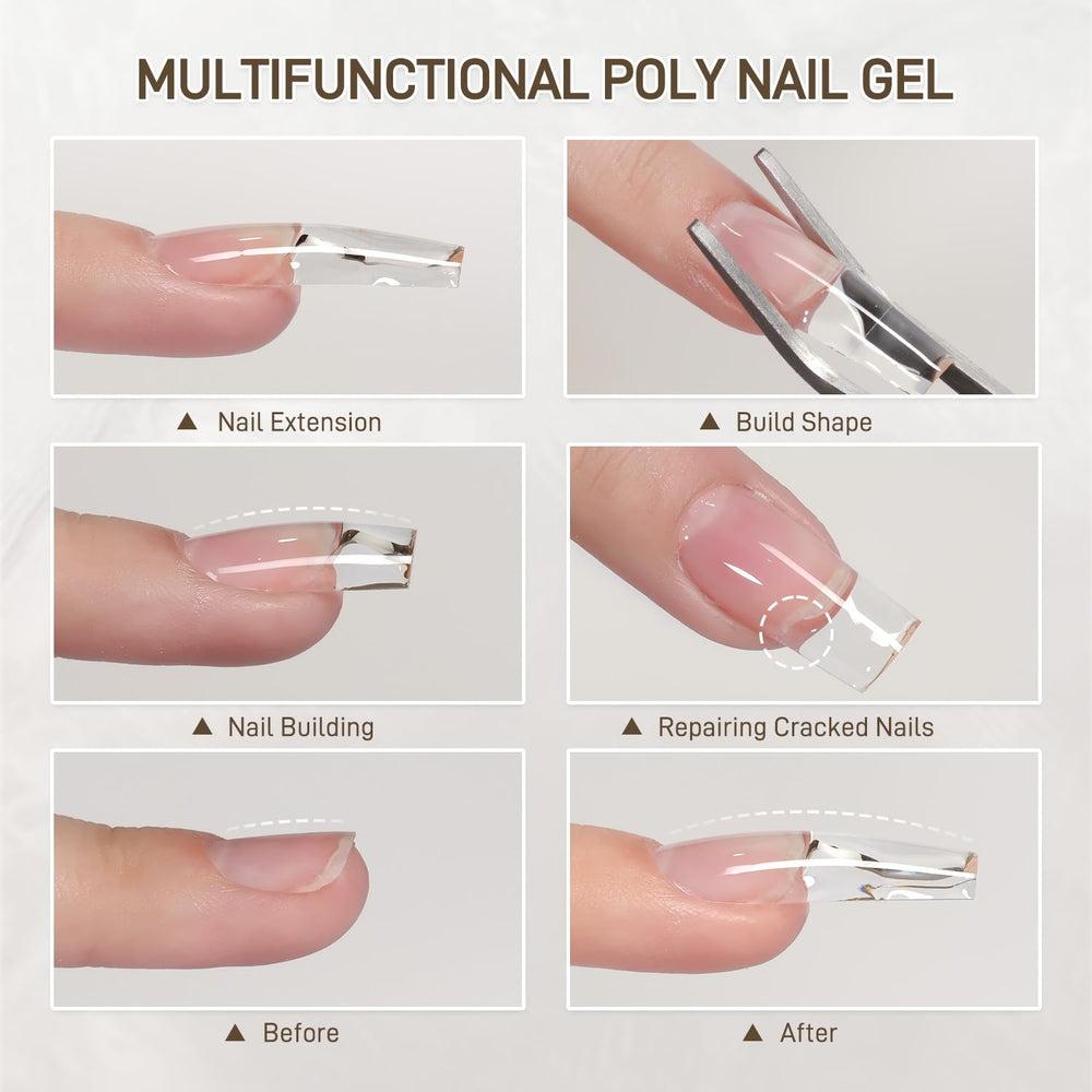 GAOY 60 g crystal poly gel packaging, ready for about 30 sets.