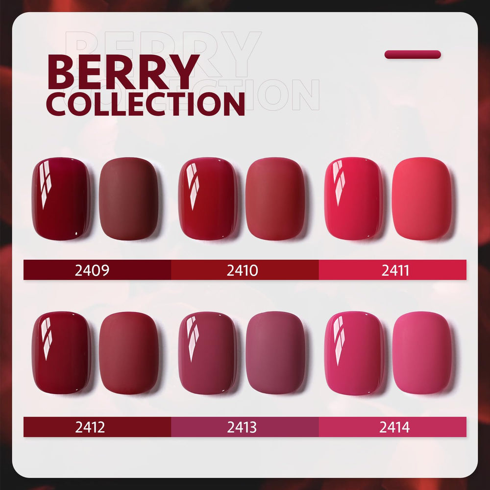 GAOY Berry Collection long-lasting finish up to four weeks with proper base and top coats.
