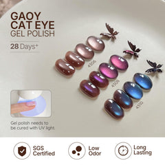 Finished GAOY manicure with long-lasting shimmer and smooth finish