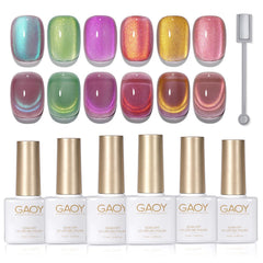 GAOY cat-eye gel polish set with magnet for salon-quality at-home nails