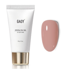 GAOY Crystal Poly Gel 60g tube closeup for precise at-home nail extensions.