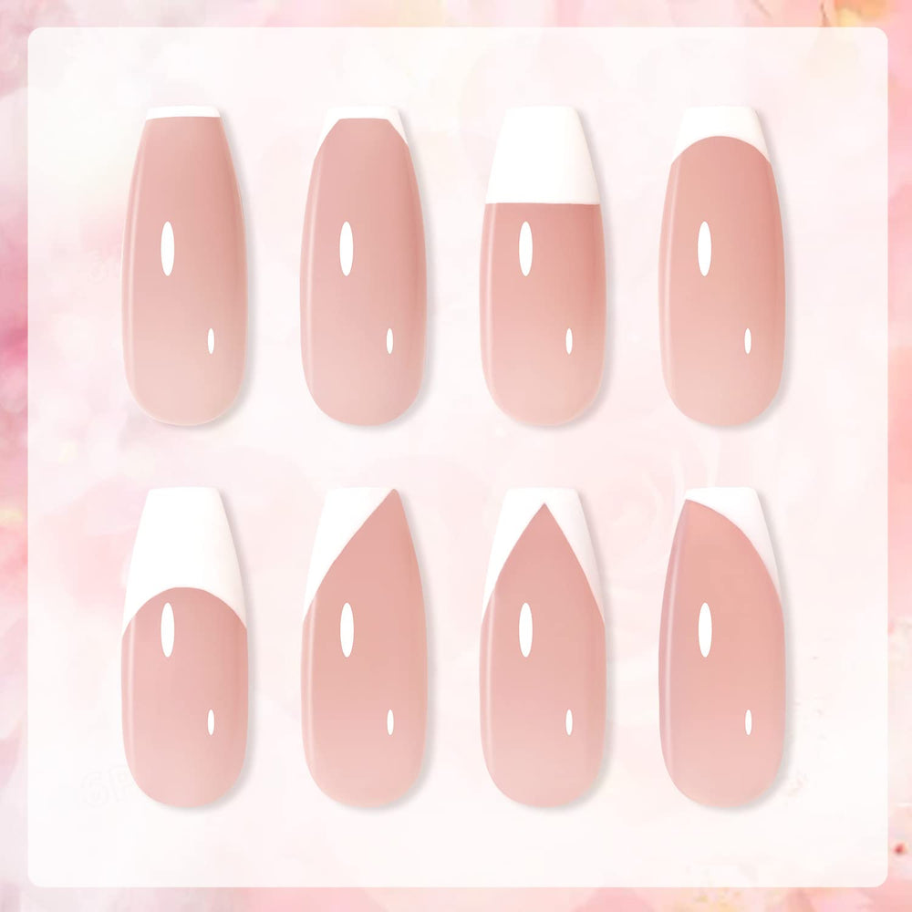 GAOY French Manicure Kit stamping action demonstrating clean fingertip results.