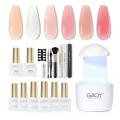 GAOY gel nail polish kit contents ready for at-home manicure.