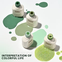 GAOY green glitter gel colors for creative nail art and personalization