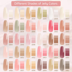 GAOY jelly gel color palette features 30 shades for buildable looks