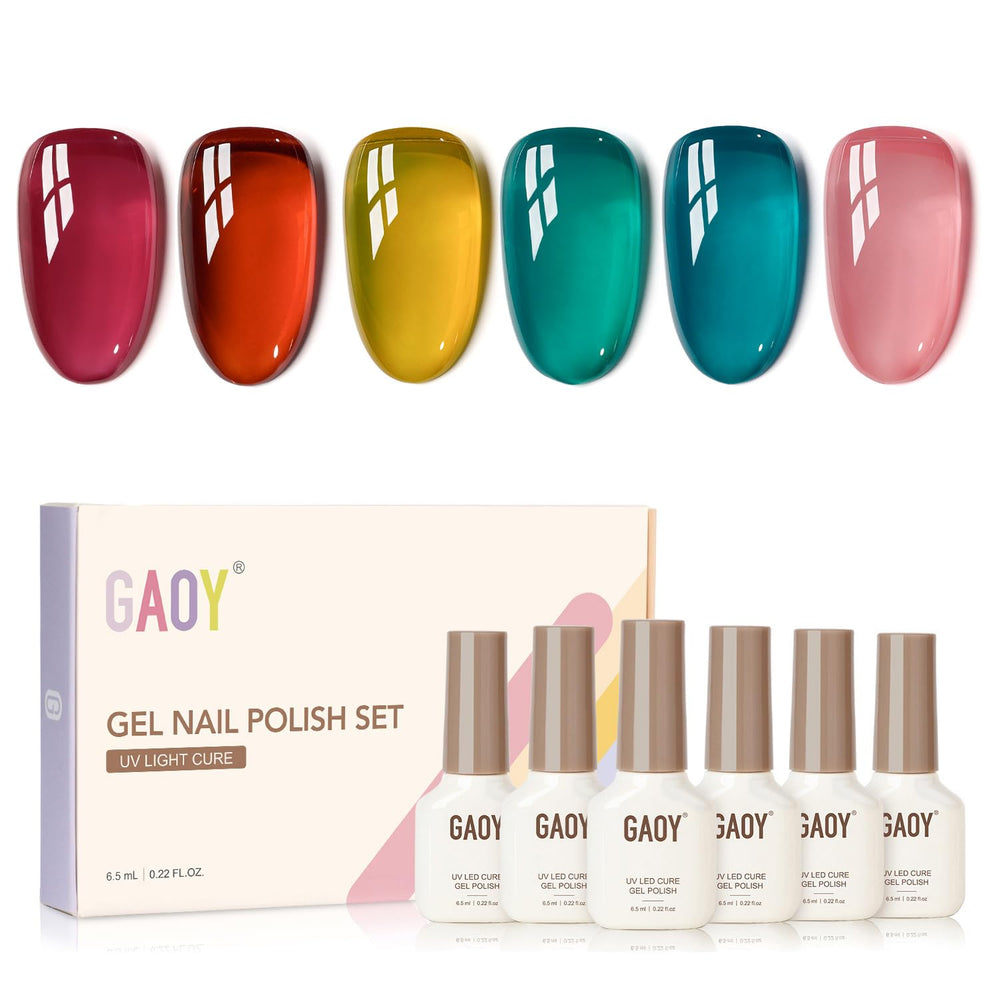 GAOY Jelly Gel Polish Pink for at-home manicures with sheer versatility.