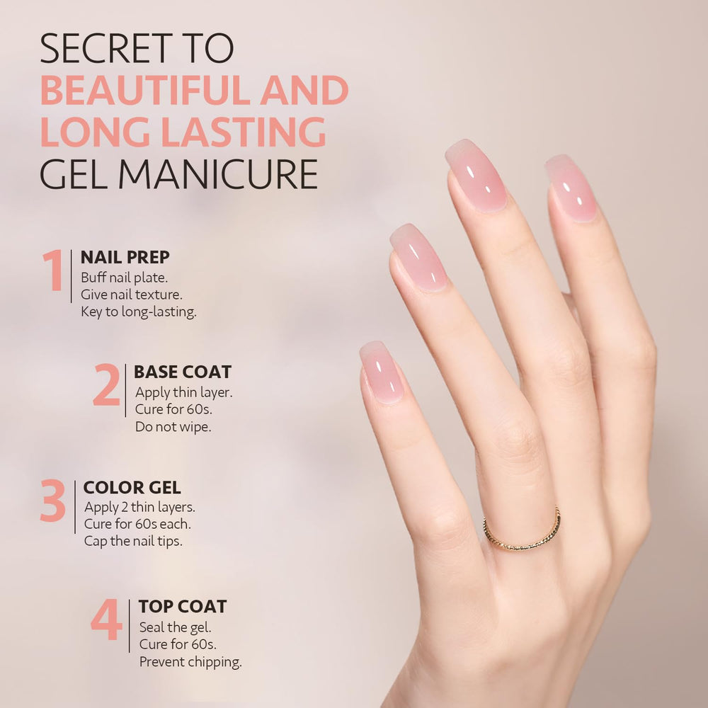 GAOY Jelly Gel nude bottle offers subtle, natural-looking nails.