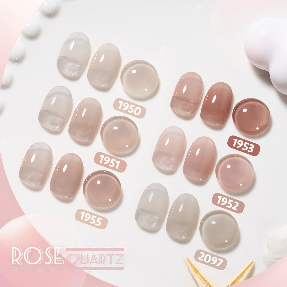 GAOY Nude Pink shade swatch for buildable color at home manicures