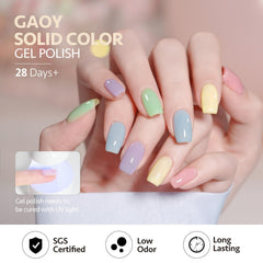 GAOY long-lasting gel color with proper base and top coats for durability